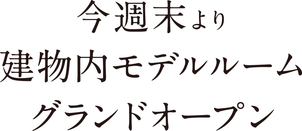 建物内モデルルームオープン