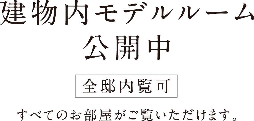 建物内モデルルーム公開中