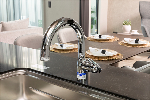 タッチレス浄水器一体水栓